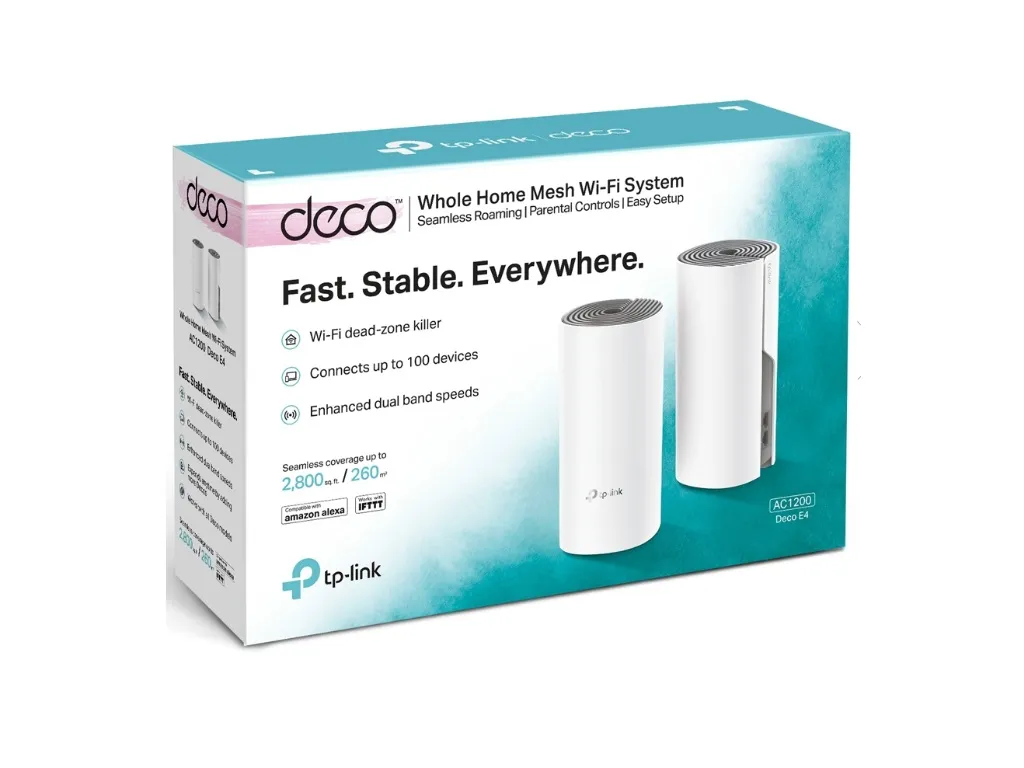 Mrežni mesh sistem TP-LINK DECO E4(3-PACK) Wi-Fi/AC1200/867Mbps/300Mbps/2x LAN/2 antene Slika 2